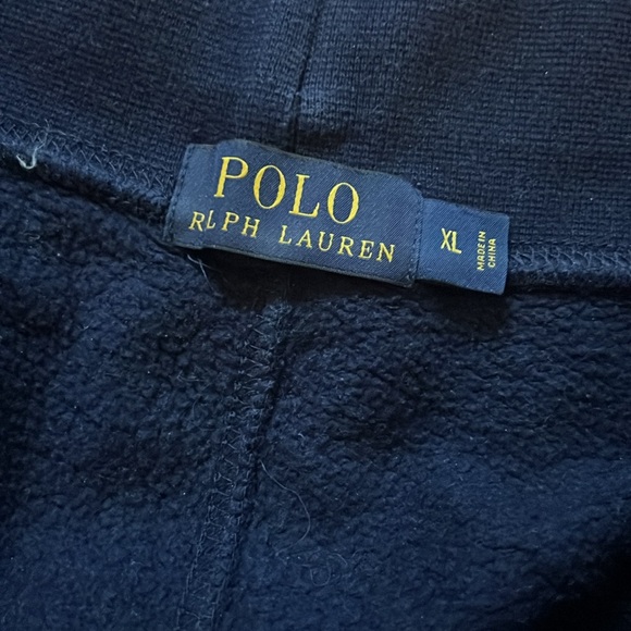 Men’s Navy Polo Sweatshorts - Picture 3 of 3